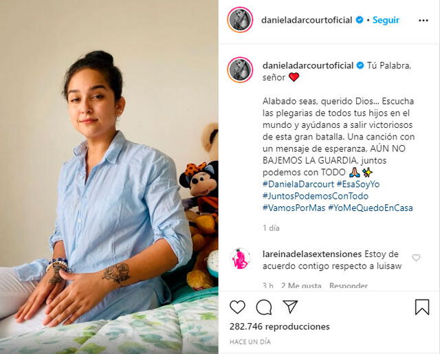 Publicación de Daniela Darcourt  Foto: Instagram