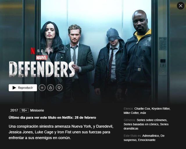 The Defenders sale de Netflix. Foto: Netflix