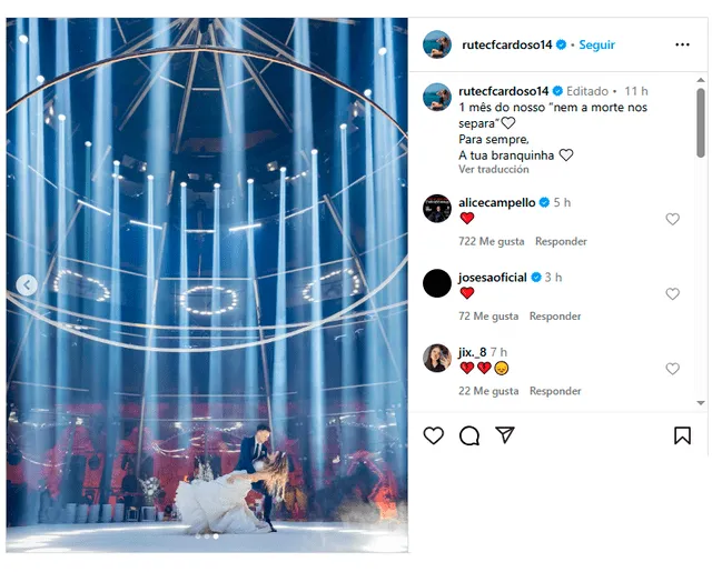  Primer mensaje de Rute Cardoso tras la muerte de Diogo Jota. Foto: Instagram   