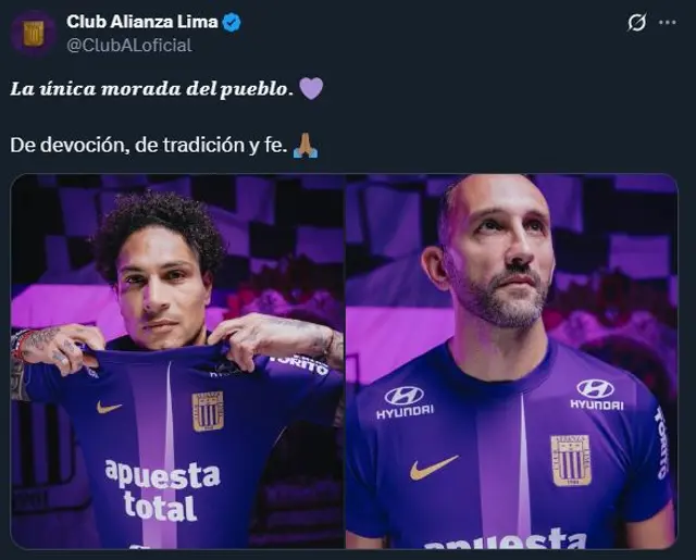 Publicación de Alianza Lima. Foto: X/Alianza Lima. Publicación de Alianza Lima. Foto: X/Alianza Lima.