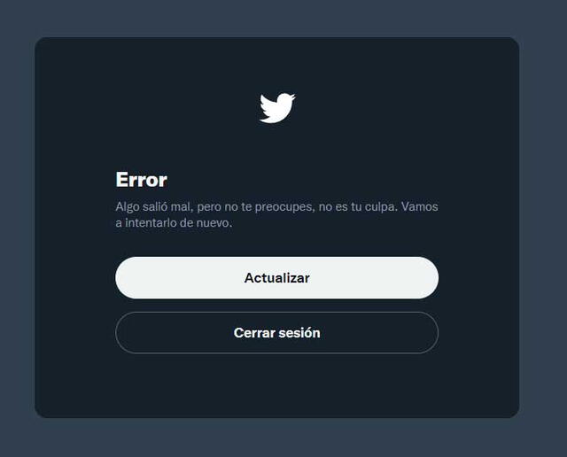 Error de carga en Twitter