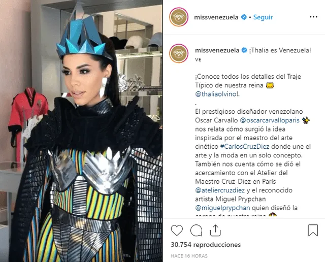 Miss Venezuela compartió el traje típico que usará en el Miss Universo 2019.