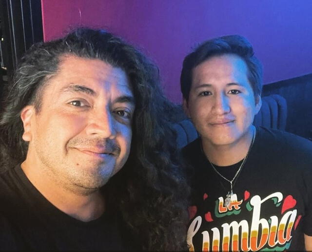 Joss Quintana compartió una foto con Mauricio Mesones donde graban un tema juntos. Foto: Instagram / Joss Quintana    
