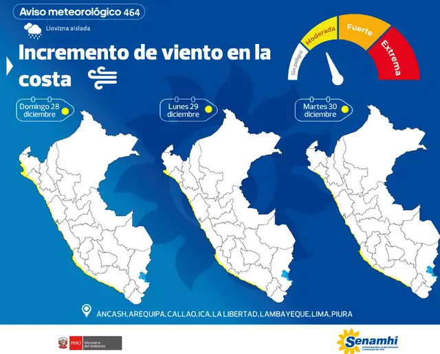 La alerta amarilla de Senamhi durará hasta el 30 de diciembre. Foto: Senamhi