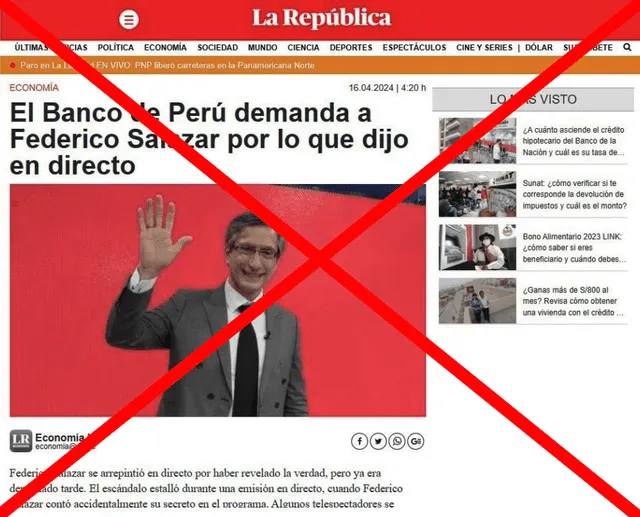 <em> La República no publicó esta nota sobre Federico Salazar. Foto: captura de Facebook</em>   