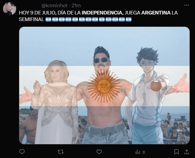 Ricardo Fort, el actor y cantante argentino, fue parte de los memes por el Día de la Independencia. Foto: Captura/X.   