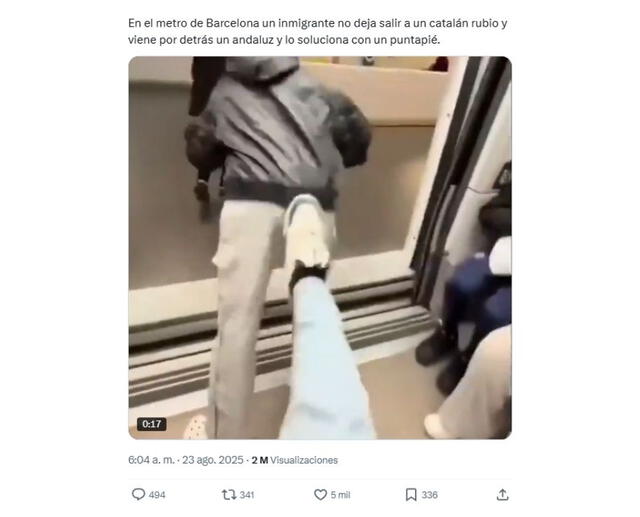 <em>Desinformación sobre Barcelona. Foto: captura de X</em>   