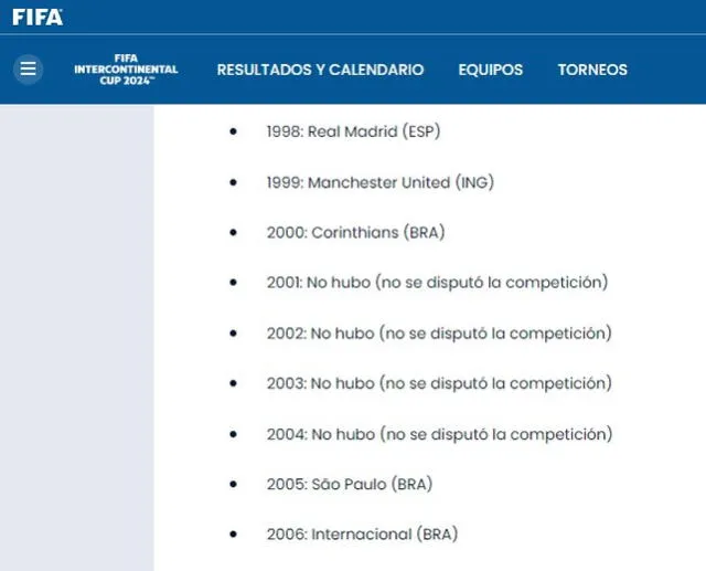 Publicación oficial sobre los campeones del mundo. Foto: FIFA   