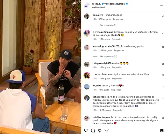 Comentarios sobre las declaraciones de Austin Palao. Foto: Instagram Comentarios sobre las declaraciones de Austin Palao. Foto: Instagram
