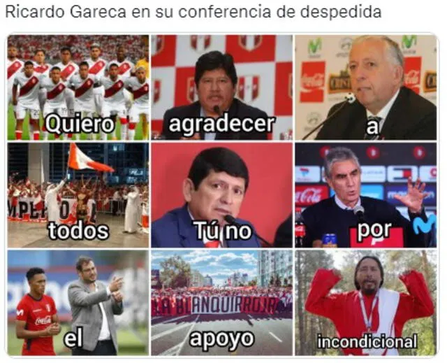 Meme conferencia de Gareca. Foto: Twitter / Ubaldo V.