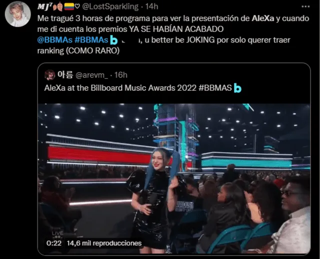 Alexa Billboard Music Awards BBMAs2022 Wonderland Anitta Becky G Doja Cat kpop