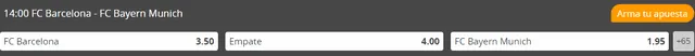 Cuánto pagan las casas de apuestas por Barcelona vs. Bayern Munich por la Champions League Inkabet