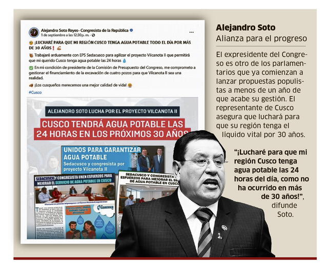 Congresista Alejandro Soto promueve obras a favor de Cusco.   