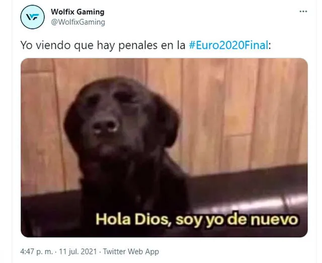 Mejores memes de la final de la Eurocopa 2021. Foto: captura Twitter