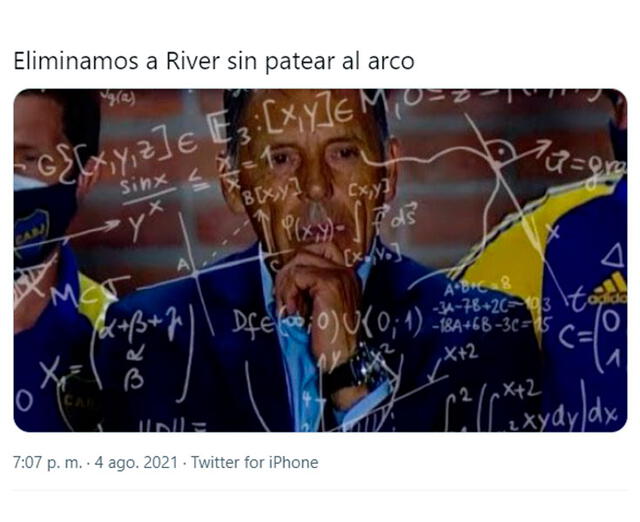 Mejores memes del Boca vs. River por la Copa Argentina. Foto: captura Twitter