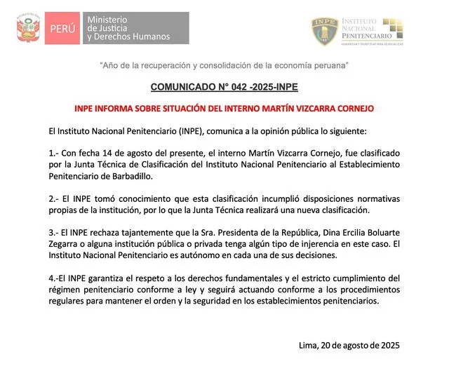  Comunicado del INPE<br>   