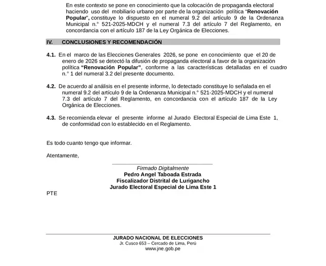 Conclusiones del JEE Lima Este 1 Conclusiones del JEE Lima Este 1