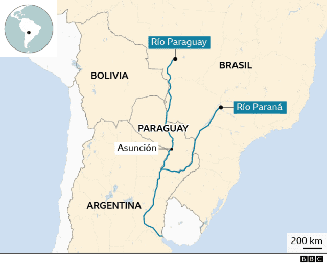  Bolivia y Paraguay son países sin salida al mar. Foto: BBC   