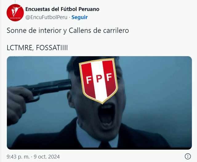  Usuarios compartieron divertidos memes sobre el Perú vs. Uruguay. Foto: X<br><br>    