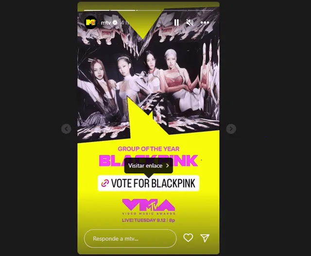  Cómo votar por BLACKPINK en los MTV VMAs 2023. Foto: captura Instagram / MTV   