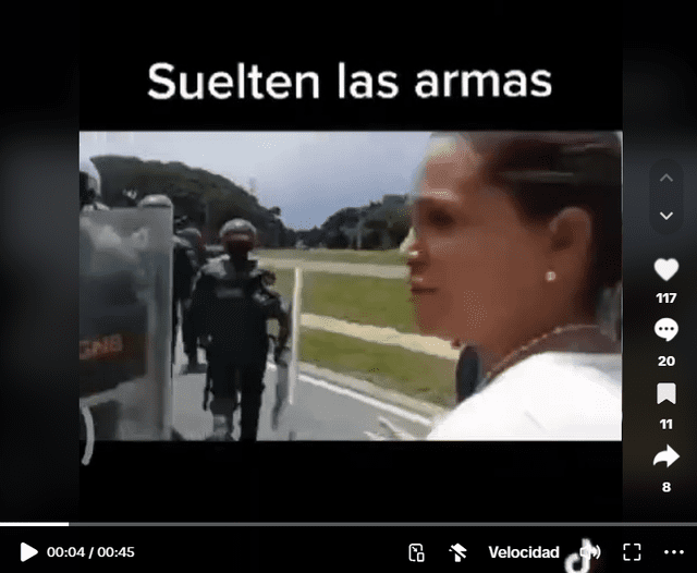  Desinformación sobre María Corina Machado en el contexto de las elecciones presidenciales en Venezuela 2024. Foto: captura en TikTok.   