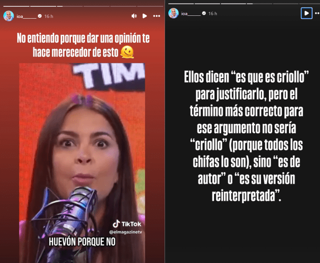  Youtuber iOA habla sobre insulto de Laura Spoya. Foto: Instagram   