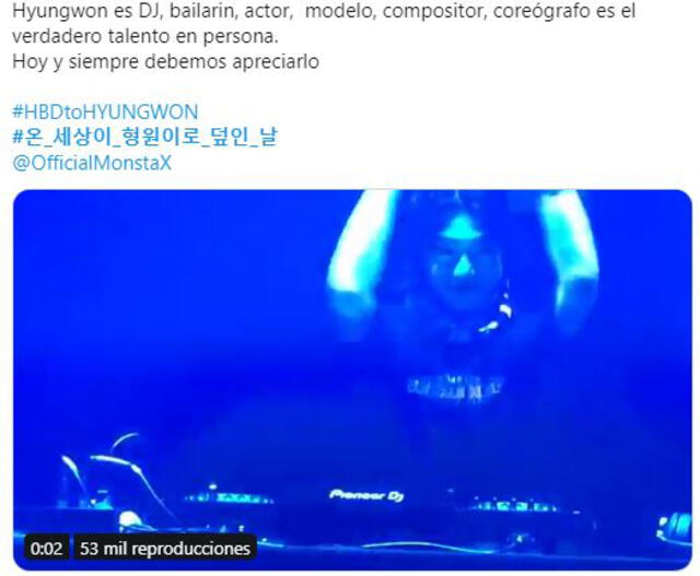 MONBEBE celebra el cumpleaños de Hyungwon de MONSTA X.