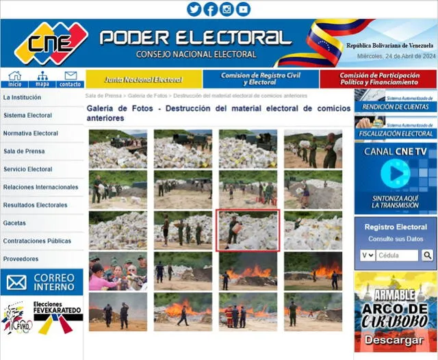 <em> En rojo, otra de las escenas virales que son erróneamente asociadas las recientes elecciones en Venezuela. Foto: captura de Google</em>   