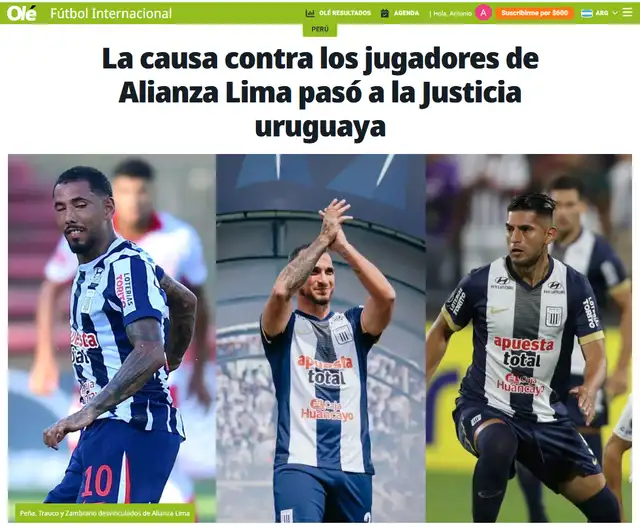 Titular del Diario Olé. Foto: Diario Olé   