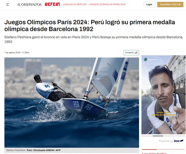  Foto: Captura El Observador   