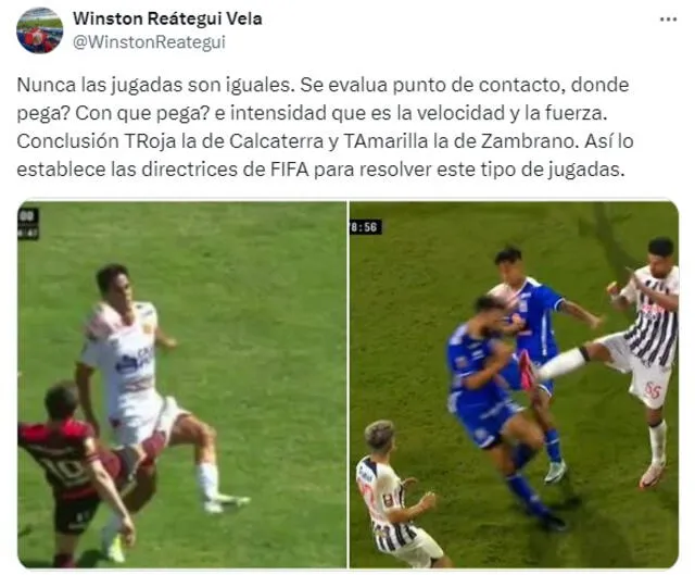  El comentarista de L1 Max analizó ambas jugadas. Foto: captura de Winston Reátegui/X    