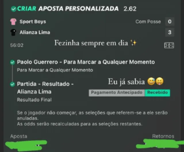 Ticket ganador de Ana Paula Consorte. Foto: Instagram.   