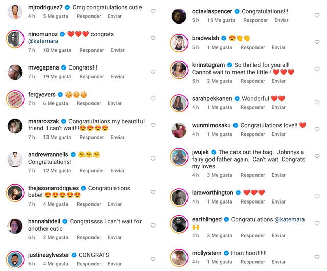 10.7.2022 | Famosos felicitan a Kate Mara por su embarazo. Foto: captura Kate Mara/Instagram