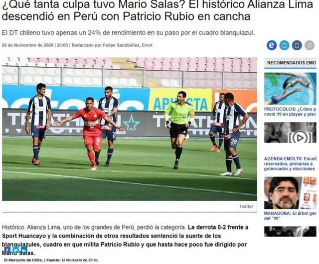 Prensa chilena señala a Mario Salas