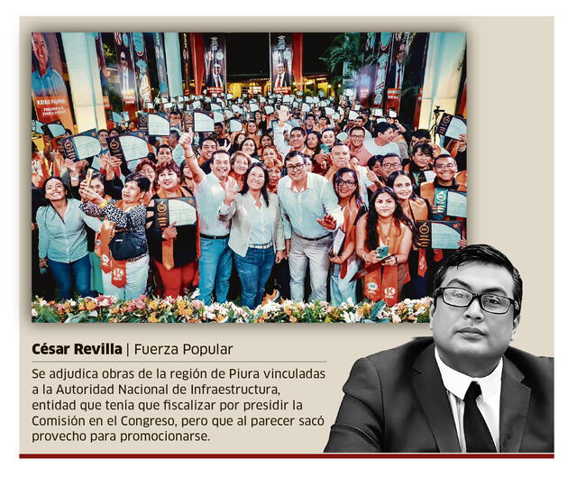 Congresista César Revilla no fiscaliza obras vinculadas a la Autoridad Nacional de Infraestructura.   