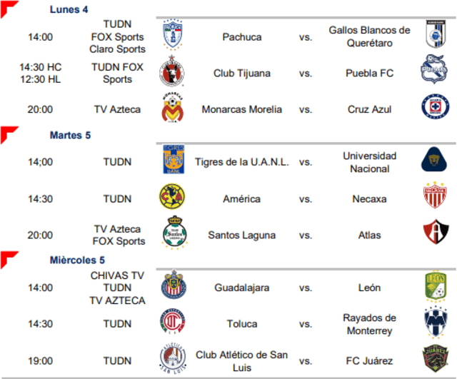 Estos partidos conforman la jornada 8 de la eLiga MX.