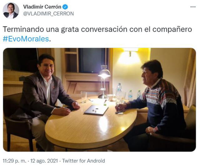 Vladimir Cerrón Evo Morales