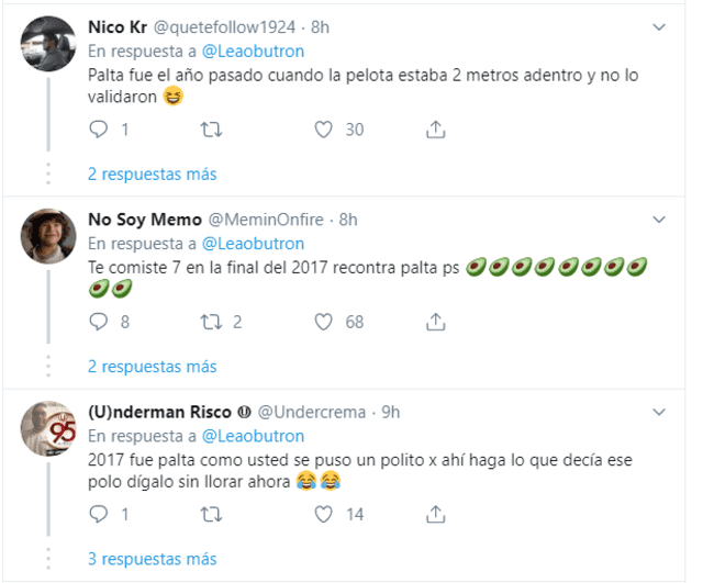 Leao Butrón publicó curioso ícono tras las polémicas decisiones de los árbitros peruanos y recibió duras comentarios en Twitter.