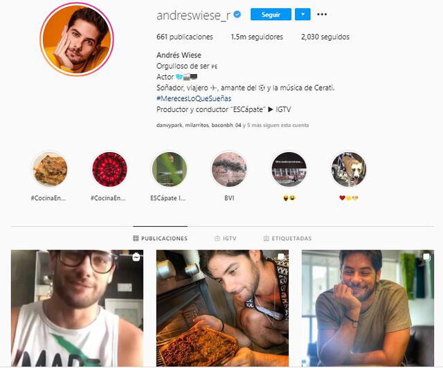 Andrés Wiese en Instagram
