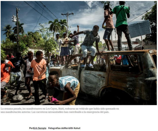  Imagen del 2019 vinculada con Haití. Foto: The New York Times.    
