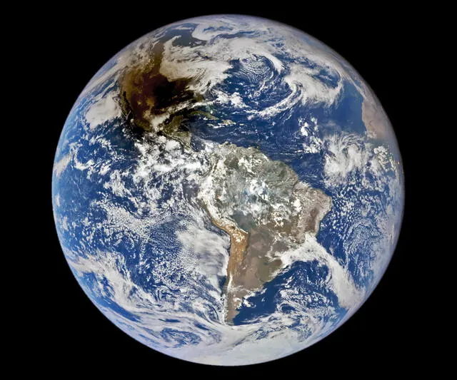  La foto compartida por la NASA fue tomada por la misión DSCOVR. Foto: NASA   