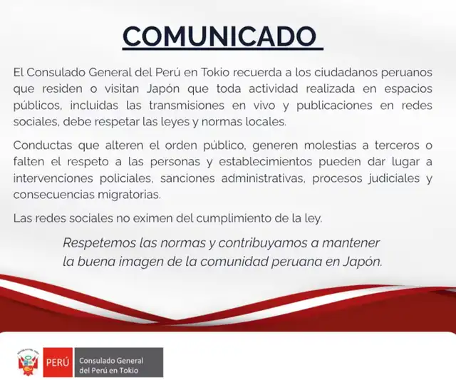 Consulado Peruano se pronuncia sobre pelea entre streamers. Foto: Facebook.  