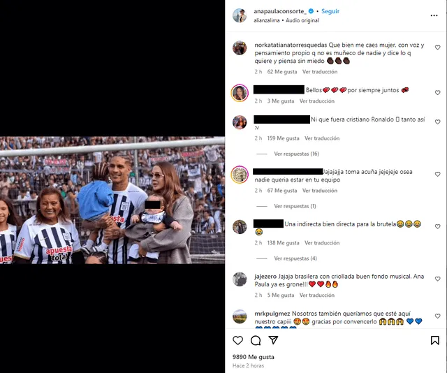 La publicación de Ana Paula Consorte ya lleva más de 10 mil likes en solo dos horas de haberse publicado. Foto: Instagram.    