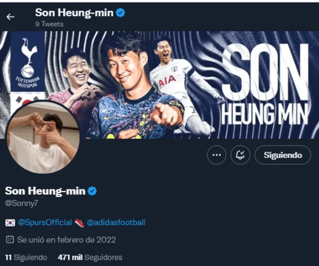 Son Heung Min, Twitter