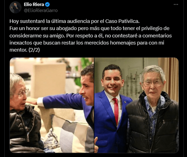 Elio Riera se pronunció a través de sus redes sociales.   