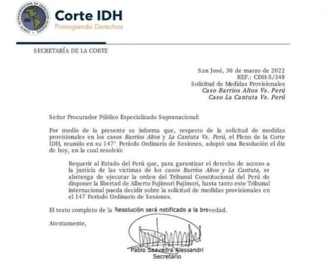 Susel Paredes sobre pedido de la CIDH para que Perú se abstenga de liberar a Fujimori
