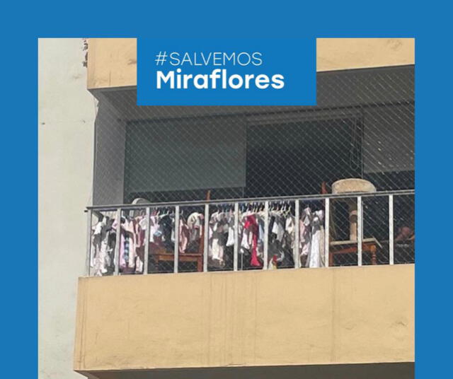 Miraflores: vecinos se escandalizan por familia que tendió su ropa en balcón y son troleados