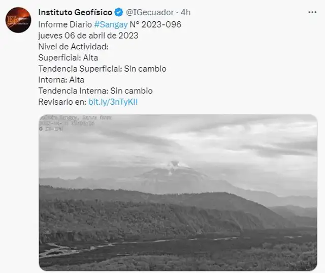 Volcán Cotopaxi y Sangay EN VIVO: Sigue la actividad EN DIRECTO de hoy 6 de abril vía el Instituto Geofísico de Ecuador (IGE) | Volcán Cotopaxi | Volcán Sangay | Erupción y cenizas volcánicas Cotopaxi | LRTMP Volcán Cotopaxi y Sangay EN VIVO: Sigue la actividad EN DIRECTO de hoy 6 de abril vía el Instituto Geofísico de Ecuador (IGE) | Volcán Cotopaxi | Volcán Sangay | Erupción y cenizas volcánicas Cotopaxi | LRTMP