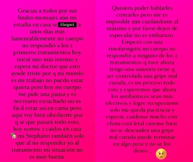  Karla Tarazona confirma que no está embarazada de Christian Domínguez. Foto: Instagram/Karla Tarazona    