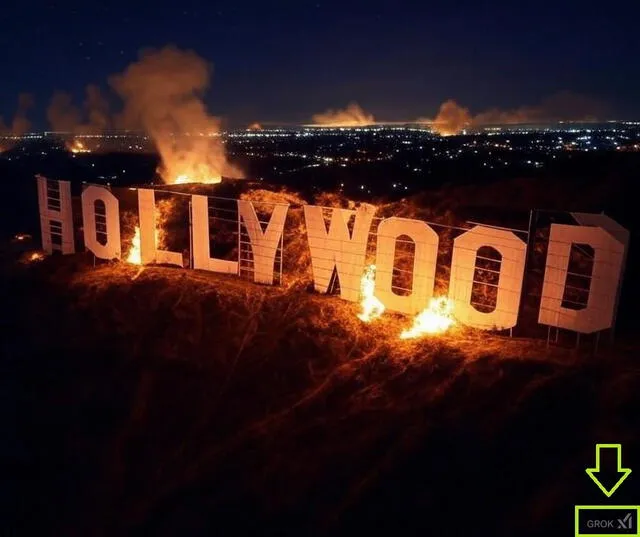 <em>En verde, la marca de Grok. Foto: captura de Facebook</em> <em>En verde, la marca de Grok. Foto: captura de Facebook</em>